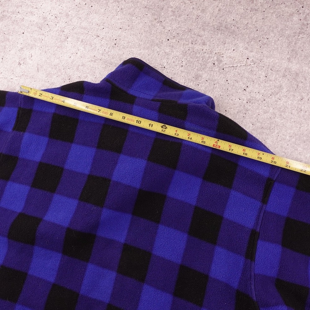 Patagonia Synchilla Snap-T Fleece Pullover Mens L Blue Black Buffalo Plaid 25580 - Picture 8 of 10